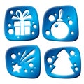 Newyear three-dimensional icons Royalty Free Stock Photo