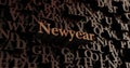 Newyear - Wooden 3D rendered letters/message