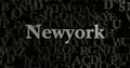 Newyork - 3D rendered metallic typeset headline illustration