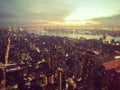 NewYork, sunset, View from the Empire State Building Royalty Free Stock Photo