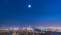 28-08-17,newyork,usa: new york skyscraper at night Royalty Free Stock Photo
