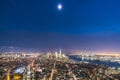 28-08-17,newyork,usa: new york skyscraper at night Royalty Free Stock Photo