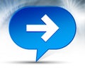 Next arrow icon blue bubble background Royalty Free Stock Photo