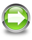 Next arrow icon glossy green round button