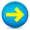 Next arrow icon modern flat cyan blue round button Royalty Free Stock Photo
