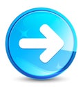 Next arrow icon splash natural blue round button Royalty Free Stock Photo