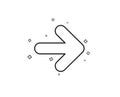 Next arrow line icon. Forward Arrowhead. Vector Royalty Free Stock Photo