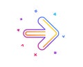 Next arrow line icon. Forward Arrowhead. Vector Royalty Free Stock Photo