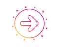 Next arrow line icon. Forward Arrowhead. Vector Royalty Free Stock Photo
