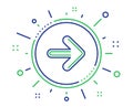 Next arrow line icon. Forward Arrowhead. Vector Royalty Free Stock Photo