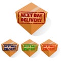 Next day delivery icon set