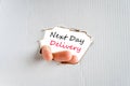 Next day delivery text concept Royalty Free Stock Photo