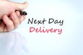 Next day delivery text concept Royalty Free Stock Photo