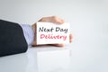 Next day delivery text concept Royalty Free Stock Photo