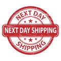 Next day shipping, rubber stamp, vector illustration