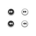 Next, forward for music button symbol or icon isolated on white background, web template element, mobile app material, UI, UX. Royalty Free Stock Photo