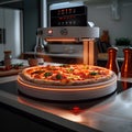 Next gen cooking gadget creates authentic pizza Futuristic culinary innovation