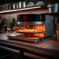 Next gen cooking gadget creates authentic pizza Futuristic culinary innovation