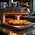 Next gen cooking gadget creates authentic pizza Futuristic culinary innovation