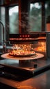 Next gen cooking gadget creates authentic pizza Futuristic culinary innovation