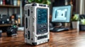 Next gen portable backup device with advanced connectivity options, designed for efficiency and convenience in modern workspaces.