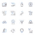 Next-generation enterprise line icons collection. Innovation, Disruption, Agility, Growth, Scalability, Efficiency