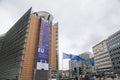 `Next Generation EU` banner on the front of the headquarters of the European Commission Royalty Free Stock Photo
