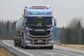 Next Generation Scania R520 Tank Truck on the Road Royalty Free Stock Photo