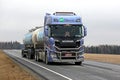 Next Generation Scania Tank Truck with Bull Bar Royalty Free Stock Photo