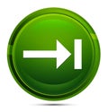 Next icon glassy green round button illustration Royalty Free Stock Photo