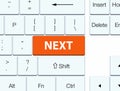 Next orange keyboard button