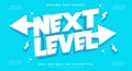 Next Level 3d cartoon Style Editable Text effect Royalty Free Stock Photo