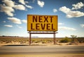 Next Level direction - road sign Royalty Free Stock Photo