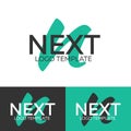 Next logo. Letter N logo. Vector logo template. Logotype concept.