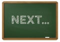 Next Message on Chalkboard Classroom Style Background Clean Look Royalty Free Stock Photo