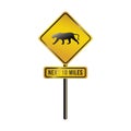Next 10 miles puma crossing. Vector illustration decorative design Royalty Free Stock Photo