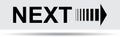 Next page icon web button black and white Royalty Free Stock Photo