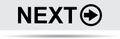 Next page icon web button black and white Royalty Free Stock Photo