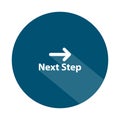 next step badge on white Royalty Free Stock Photo