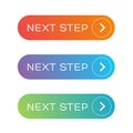 Next step colorful button set