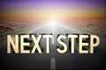 Next step concept, road - 3D rendering Royalty Free Stock Photo