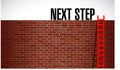 Next step over a wall illustration Royalty Free Stock Photo