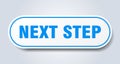 next step sign. rounded isolated button. white sticker Royalty Free Stock Photo