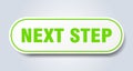 next step sign. rounded isolated button. white sticker Royalty Free Stock Photo