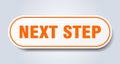 next step sign. rounded isolated button. white sticker Royalty Free Stock Photo