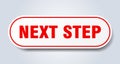 next step sign. rounded isolated button. white sticker Royalty Free Stock Photo