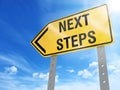 Next steps sign Royalty Free Stock Photo