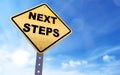 Next steps sign Royalty Free Stock Photo