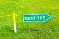 Next tee pointer Royalty Free Stock Photo