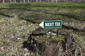 Next tee sign at golf course Royalty Free Stock Photo